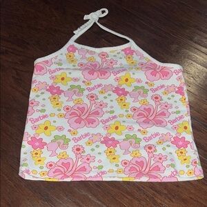 Barbie Kids Floral Halter Top - Pink and White